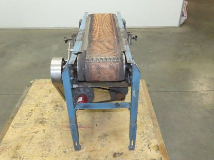 13"x 41" Belt Conveyor 8" Grip Top Belt 115/230V 1PH Chain Drive 50fpm Adj Ht