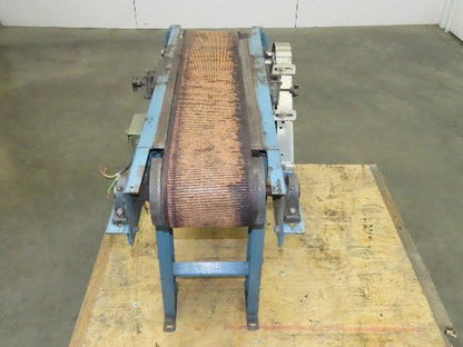 13"x 41" Belt Conveyor 8" Grip Top Belt 115/230V 1PH Chain Drive 50fpm Adj Ht