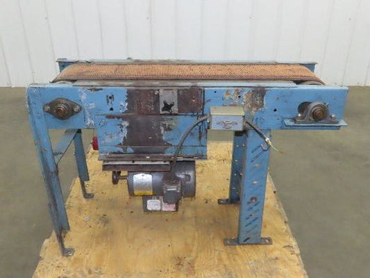 13"x 41" Belt Conveyor 8" Grip Top Belt 115/230V 1PH Chain Drive 50fpm Adj Ht
