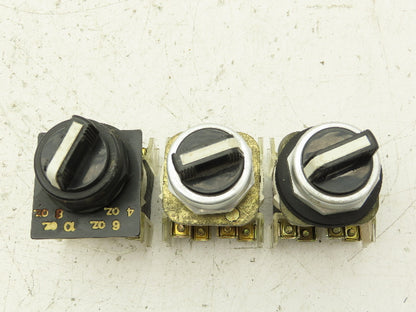 Allen Bradley 4 Position Selector Control Switches 30mm Lot of 3