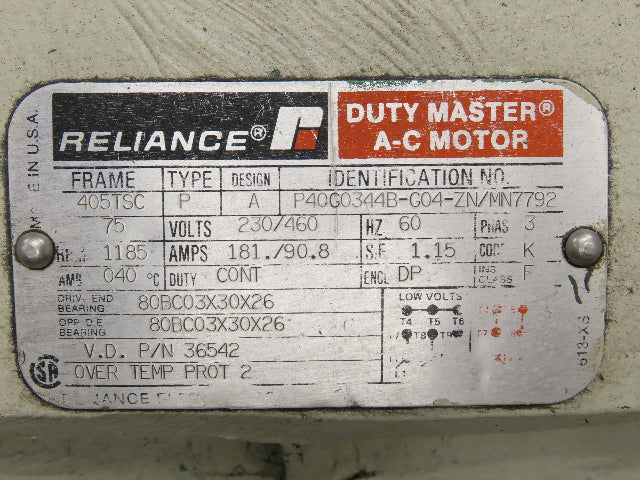 Vickers Hydraulic 4 Pump Unit 8-40 GPM 2500 PSI 75Hp 230/460V