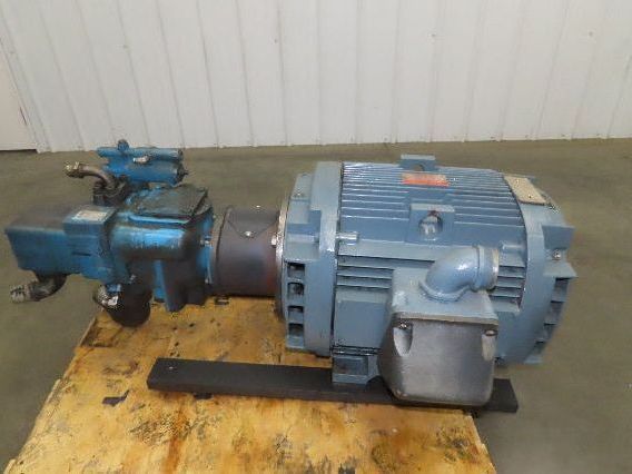 Vickers PVE62Q1R/35V30A Hydraulic 2 Pump Unit 30/40 GPM 2500 PSI 50Hp 230/460V