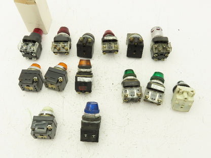 Allen Bradley Square D 800T Pilot Light 30mm Lot of 14