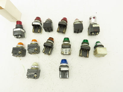 Allen Bradley Square D 800T Pilot Light 30mm Lot of 14