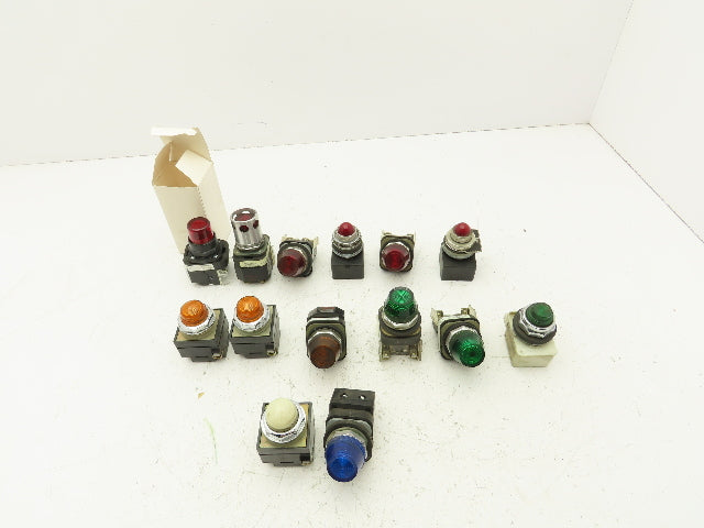 Allen Bradley Square D 800T Pilot Light 30mm Lot of 14