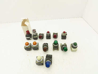 Allen Bradley Square D 800T Pilot Light 30mm Lot of 14