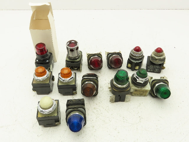 Allen Bradley Square D 800T Pilot Light 30mm Lot of 14