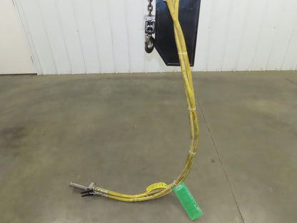 Yale KAL 1 Ton 2000Lb Pneumatic Air Chain Hoist 10' Lift Pendant w/Push Trolley