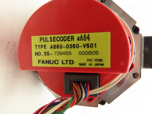 Fanuc A06B-0163-B175 Servo Motor 1.8kw 3000 RPM w/A860-0360-V501 Pulsecoder Aa64