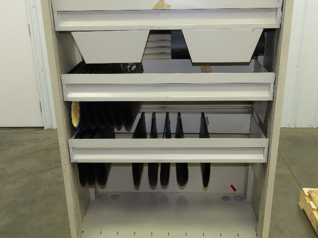 Wright Line Roll Up Door File Storage Cabinet Unit 36x18x83" Lot of 2