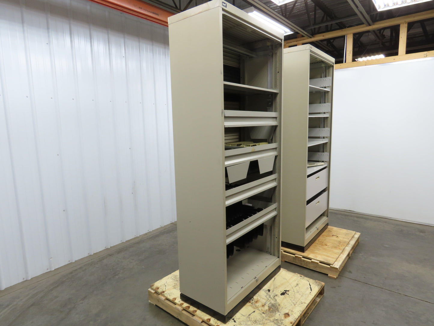 Wright Line Roll Up Door File Storage Cabinet Unit 36x18x83" Lot of 2