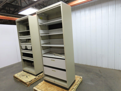 Wright Line Roll Up Door File Storage Cabinet Unit 36x18x83" Lot of 2