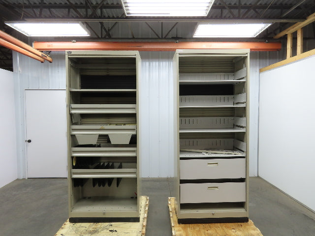 Wright Line Roll Up Door File Storage Cabinet Unit 36x18x83" Lot of 2