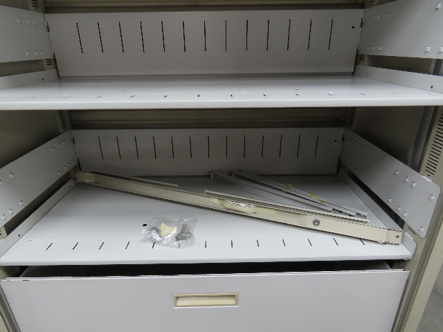 Wright Line Roll Up Door File Storage Cabinet Unit 36x18x83" Lot of 2