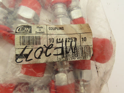 EJN 414 1257 Quick Disconnect Valved Fluid Coupler 3/4" Male Thread Lot of 10
