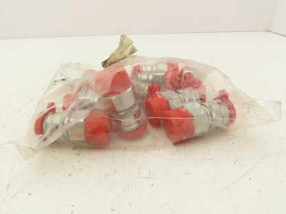 EJN 414 1257 Quick Disconnect Valved Fluid Coupler 3/4" Male Thread Lot of 10