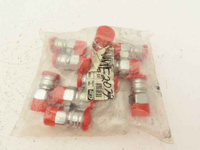EJN 414 1257 Quick Disconnect Valved Fluid Coupler 3/4" Male Thread Lot of 10
