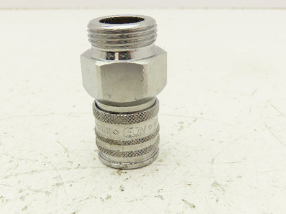 EJN 414 1257 Quick Disconnect Valved Fluid Coupler 3/4" Male Thread Lot of 6