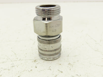 EJN 414 1257 Quick Disconnect Valved Fluid Coupler 3/4" Male Thread Lot of 6