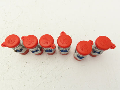 EJN 414 1257 Quick Disconnect Valved Fluid Coupler 3/4" Male Thread Lot of 6