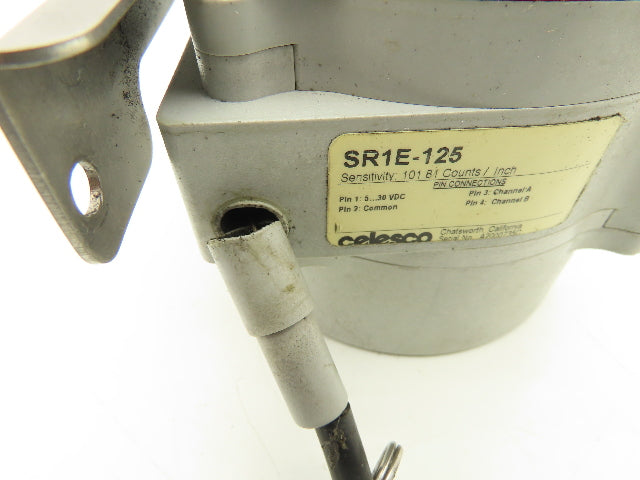 Celesco SR1E-125 String Pot Encoder Position Sensor 125" Range  *Broken Plastic*