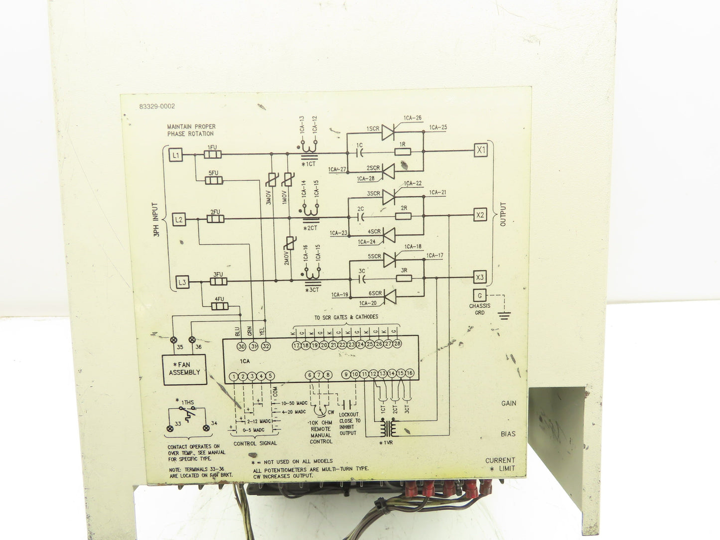 Spang FC765-B-2101A10 Power Control Unit 83kVA 480V 100A 3Ph
