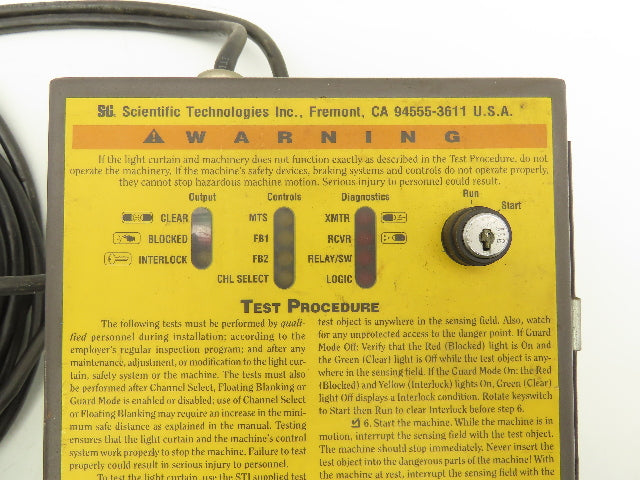 STI Scientific Technologies MS45D-2-AC Light Curtain Controller 115/230VAC