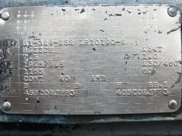 Blackmer XLW3E-N 3" Sliding Vane Pump Positive Displacement 7.5Hp 230/460V LH