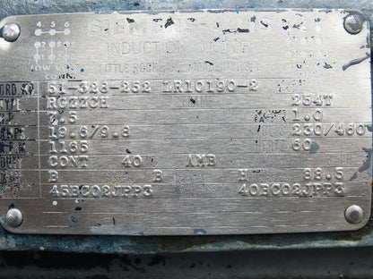 Blackmer XLW3E-N 3" Sliding Vane Pump Positive Displacement 7.5Hp 230/460V LH