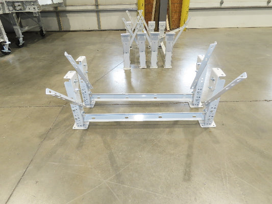 ConveyX Roller Conveyor Leg Support 39.5"W 16-20"H (Fits 42" Frame)  Lot of 2