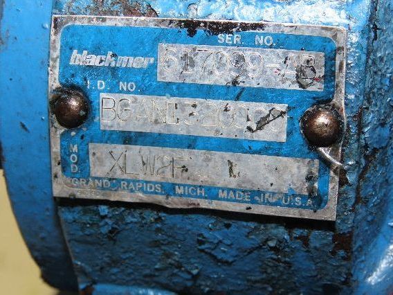 Blackmer XLW2F 2" Sliding Vane Pump Positive Displacement 5Hp 230/460V RH Inlet