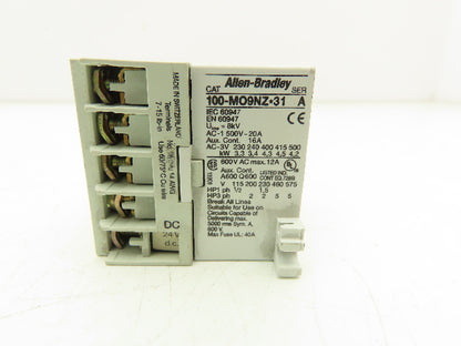 Allen Bradley 100-MO9NZ Motor Starter Contactor Block 20Amp 600V 3 Pole Lot of 6