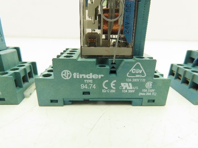 Finder 55.34.9.024.0094 24V Relay Base Diode Lot of 5