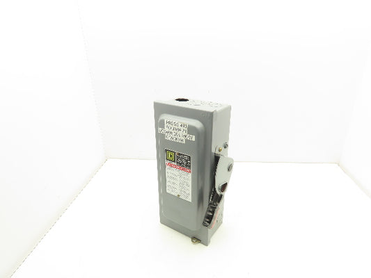 Square D H361 Safety Disconnect Switch Fusible 30A 600VAC 3 Pole 20Hp Series F1