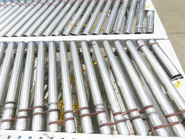 ConveyX 52"x 10' MDR Motorized Roller Conveyor 48"BF Skew Bed Angled Roller 115V