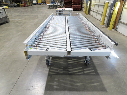 ConveyX 52"x 10' MDR Motorized Roller Conveyor 48"BF Skew Bed Angled Roller 115V