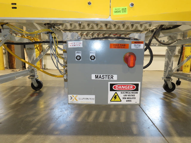 ConveyX 52"x 10' MDR Motorized Roller Conveyor 48"BF Skew Bed Angled Roller 115V