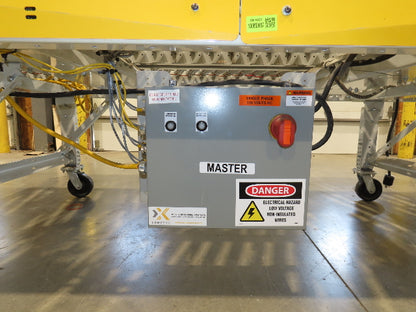 ConveyX 52"x 10' MDR Motorized Roller Conveyor 48"BF Skew Bed Angled Roller 115V