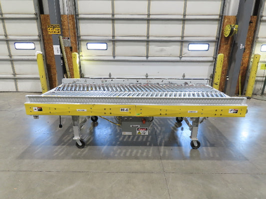 ConveyX 52"x 10' MDR Motorized Roller Conveyor 48"BF Skew Bed Angled Roller 115V