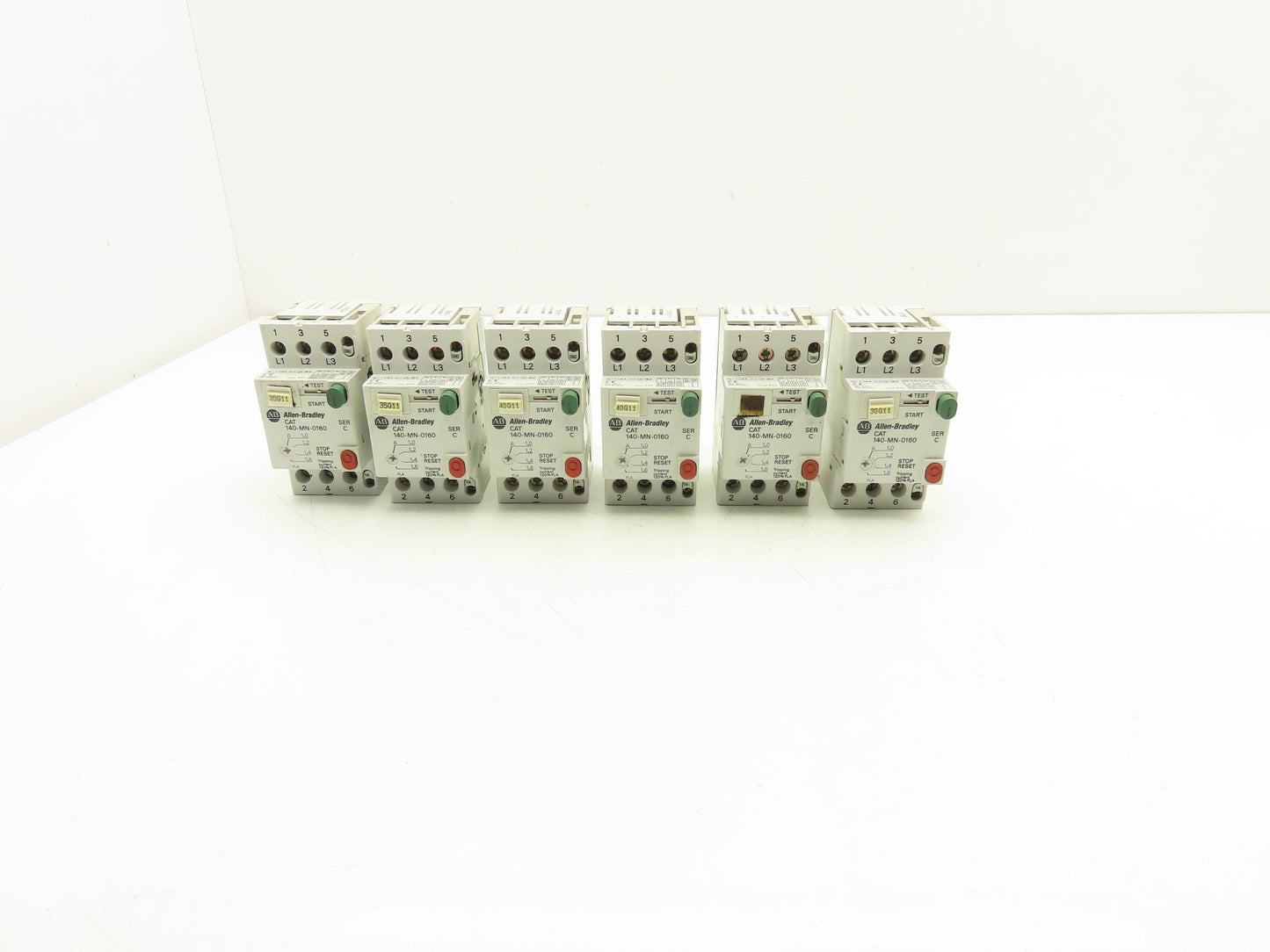 Allen Bradley 140-MN-0160 Manual Motor Starter Breaker 1.6A Variable Lot of 6