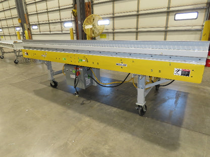 ConveyX 52"x 10' MDR Motorized Roller Conveyor 48"BF 115V Skew Bed Rollers
