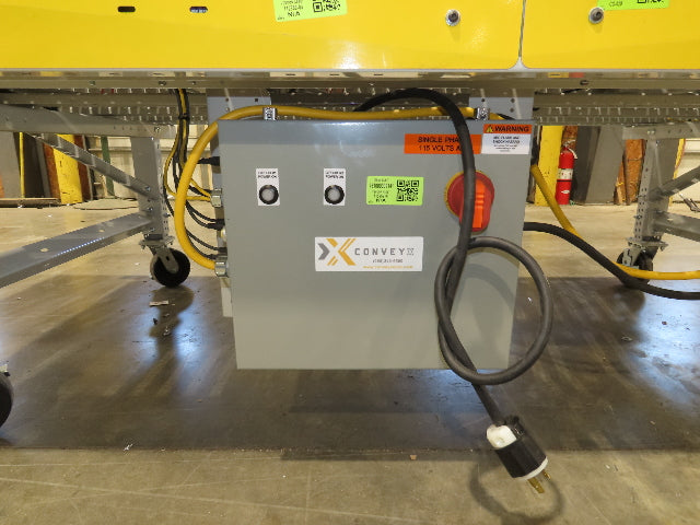 ConveyX 52"x 10' MDR Motorized Roller Conveyor 48"BF 115V Skew Bed Rollers
