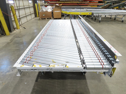 ConveyX 52"x 10' MDR Motorized Roller Conveyor 48"BF 115V Skew Bed Rollers