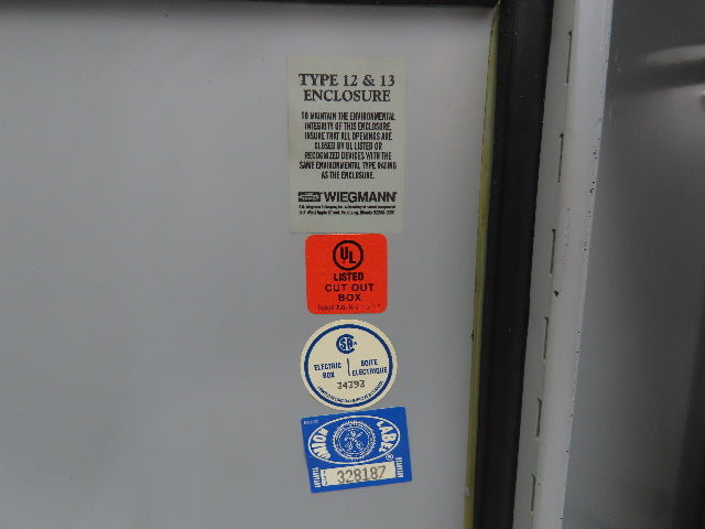 Wiegmann B121008CH Electrical Enclosure JIC Control Panel 12x10x8" Wall Mount