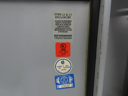 Wiegmann B121008CH Electrical Enclosure JIC Control Panel 12x10x8" Wall Mount
