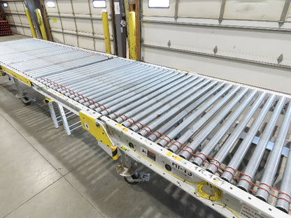 ConveyX 52"x 20' MDR Motorized Roller Conveyor 48"BF Manual Drive-Thru Gate 115V