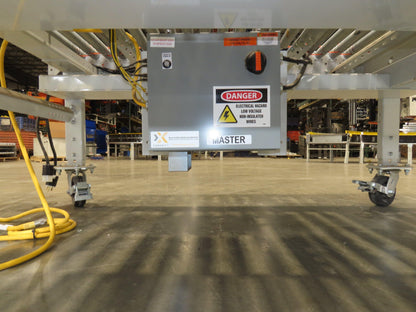 ConveyX 52"x 20' MDR Motorized Roller Conveyor 48"BF Manual Drive-Thru Gate 115V