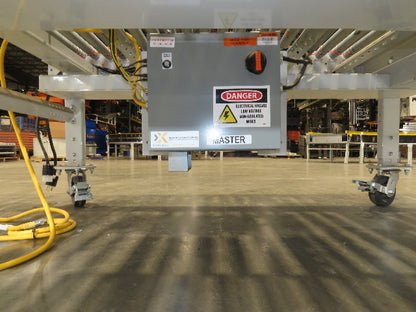 ConveyX 52"x 20' MDR Motorized Roller Conveyor 48"BF Manual Drive-Thru Gate 115V