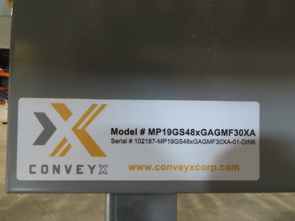 ConveyX 52"x 20' MDR Motorized Roller Conveyor 48"BF Manual Drive-Thru Gate 115V