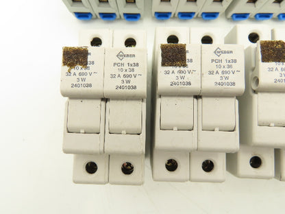 Gould Weber 10x38 Fuse Holder 1PH 2PH 3PH Mixed 600V 30A Lot of 17